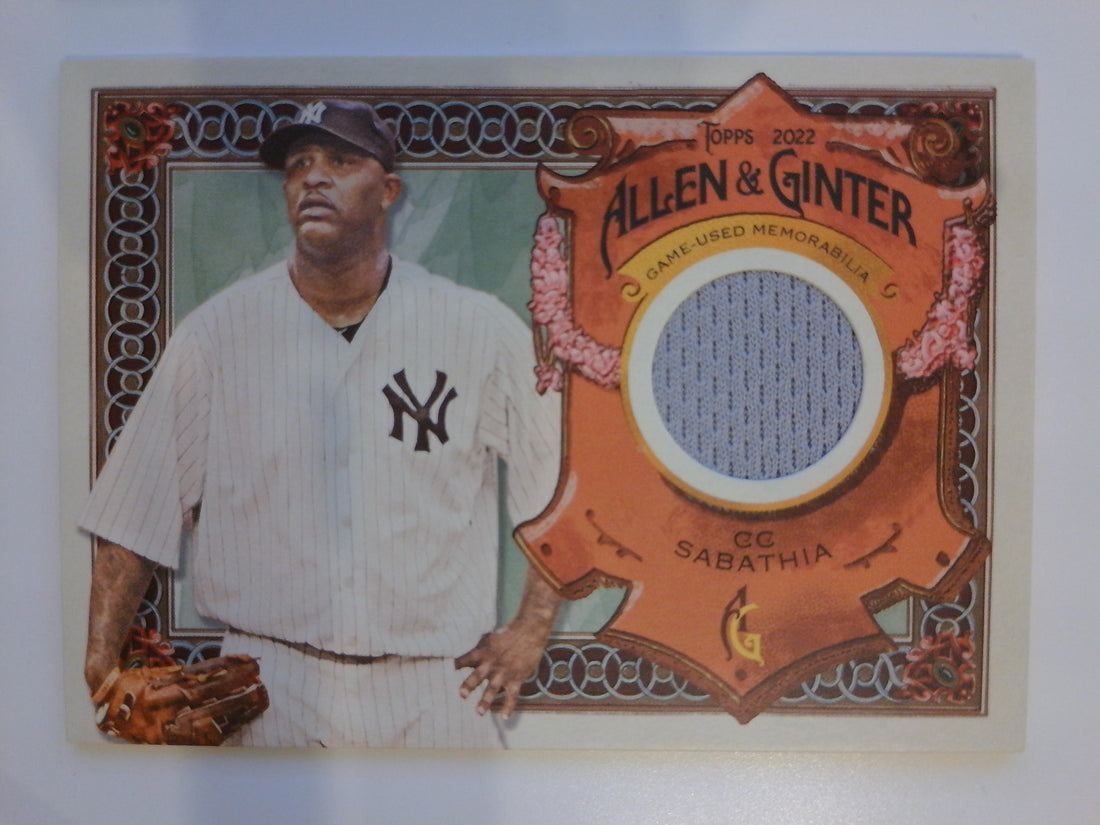 2022 Topps Allen & Ginter Full-Size Relics A Design CC Sabathia #AGRA-CS