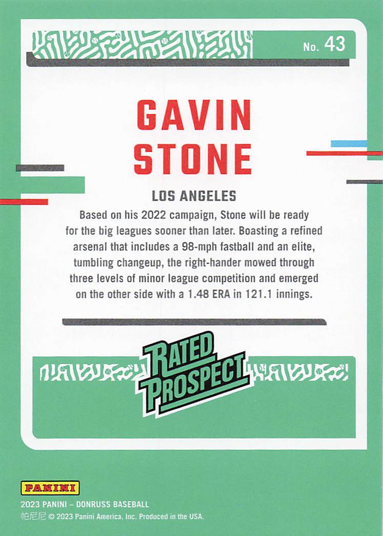 2023 Donruss Baseball Gavin Stone #43