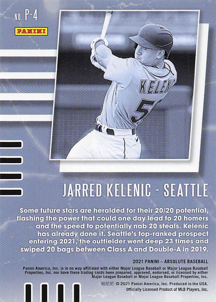 2021 Panini Absolute Baseball Prospects Green Jarred Kelenic #P-4