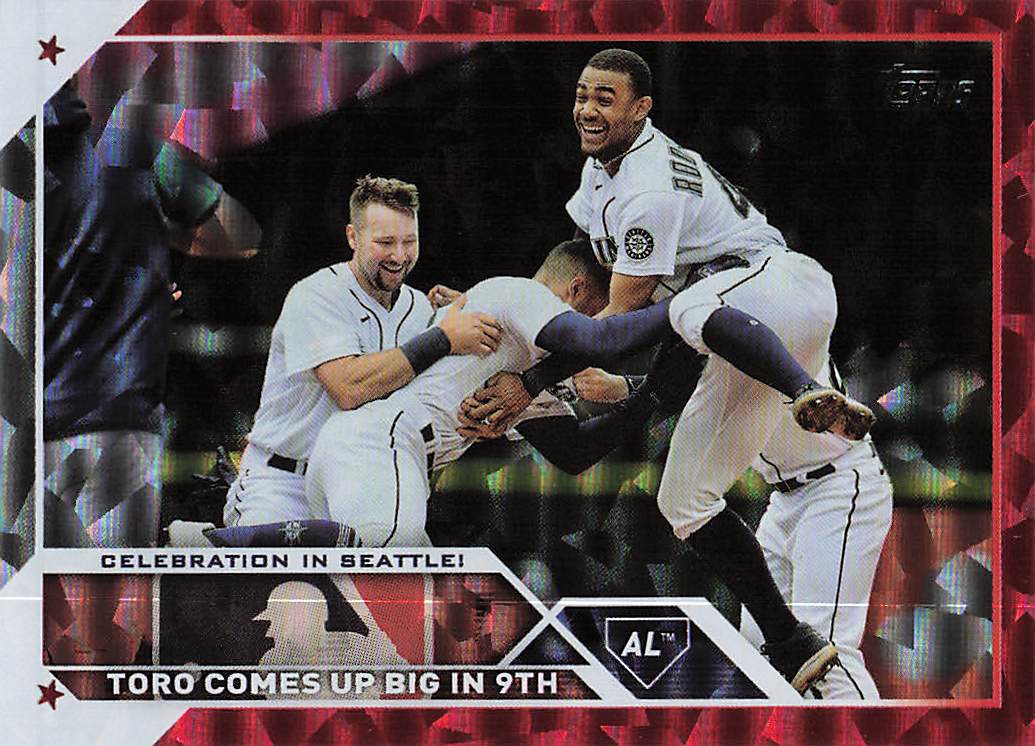 2023 Topps Baseball Orange Foil 184/199 Celebration in Seattle! #174