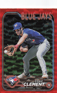 2024 Topps Update Baseball Orange Crackle Foilboard 231/299 Ernie Clement #US344