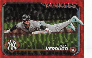 2024 Topps Update Baseball Orange Crackle Foilboard 280/299 Alex Verdugo #US152