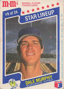 1987 M&M's Star Lineup Baseball Dale Murphy #9