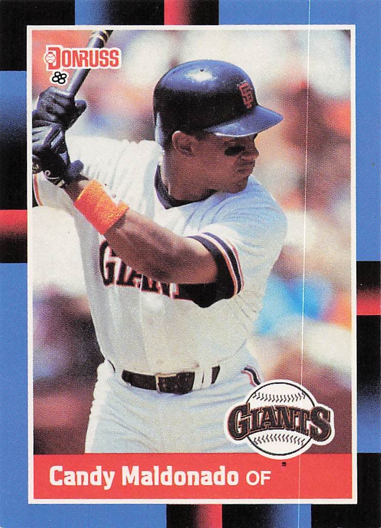 1988 Donruss Baseball Candy Maldonado #391b