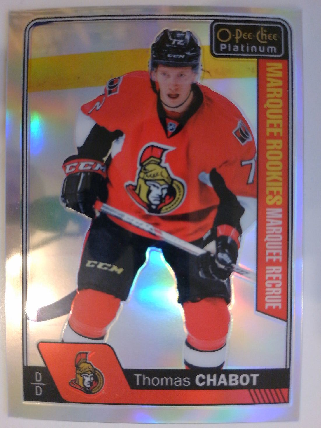 2016-17 O-Pee-Chee Platinum Hockey Rainbow Thomas Chabot #174 Rookie