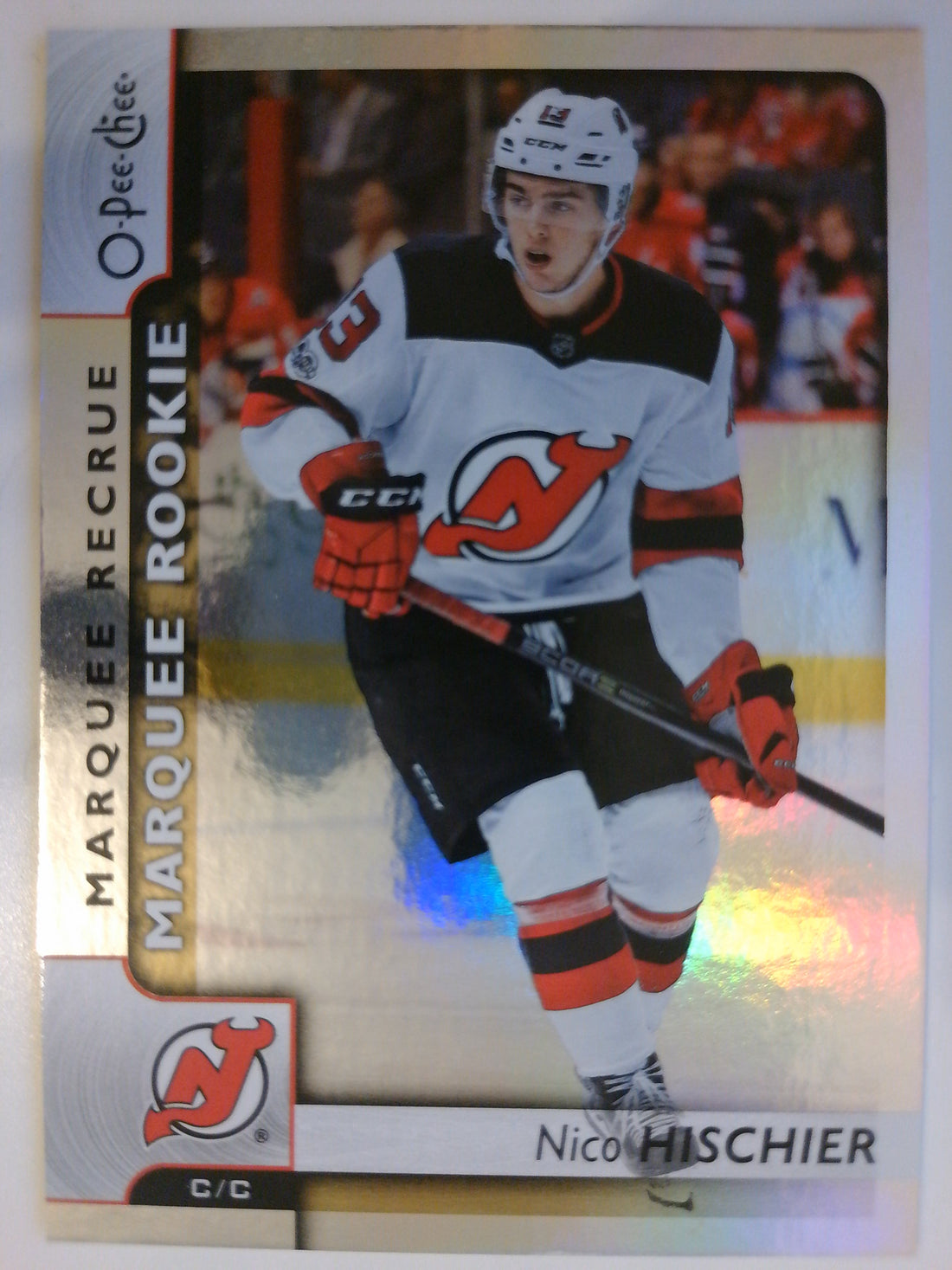 2017-18 O-Pee-Chee Update Rainbow Foil Nico Hischier #649 Rookie
