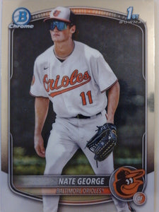 2025 Bowman Chrome Baseball Bowman Chrome Prospects Nate George #BCP-184