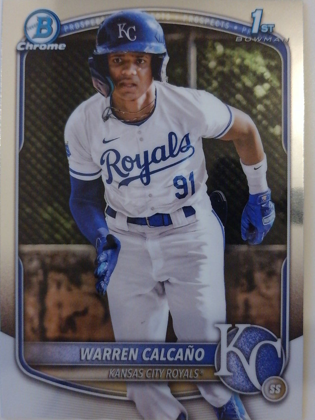 2025 Bowman Chrome Baseball Bowman Chrome Prospects Warren Calcaño #BCP-185