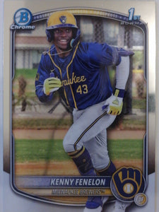 2025 Bowman Chrome Baseball Prospects Refractor Kenny Fenelon #BCP-190