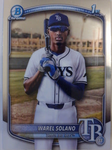 2025 Bowman Chrome Baseball Bowman Chrome Prospects Warel Solano #BCP-225