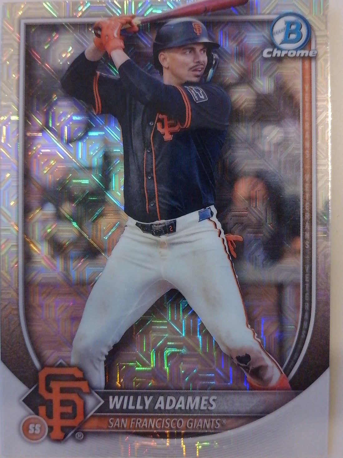 2025 Bowman Chrome Baseball Mojo Refractors Willy Adames #14