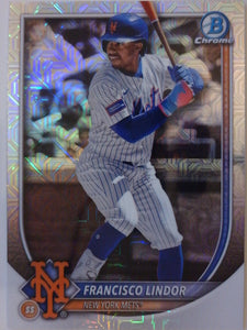 2025 Bowman Chrome Baseball Mojo Refractors Francisco Lindor #59