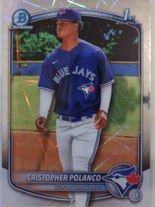 2025 Bowman Chrome Prospects Laser Refractor Cristopher Polanco #BCP-162