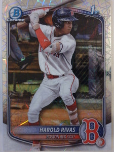 2025 Bowman Chrome Prospects Laser Refractor Harold Rivas #BCP-216