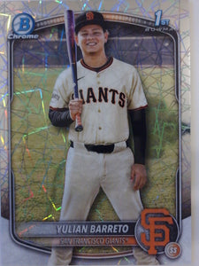 2025 Bowman Chrome Prospects Laser Refractor Yulian Barreto #BCP-229