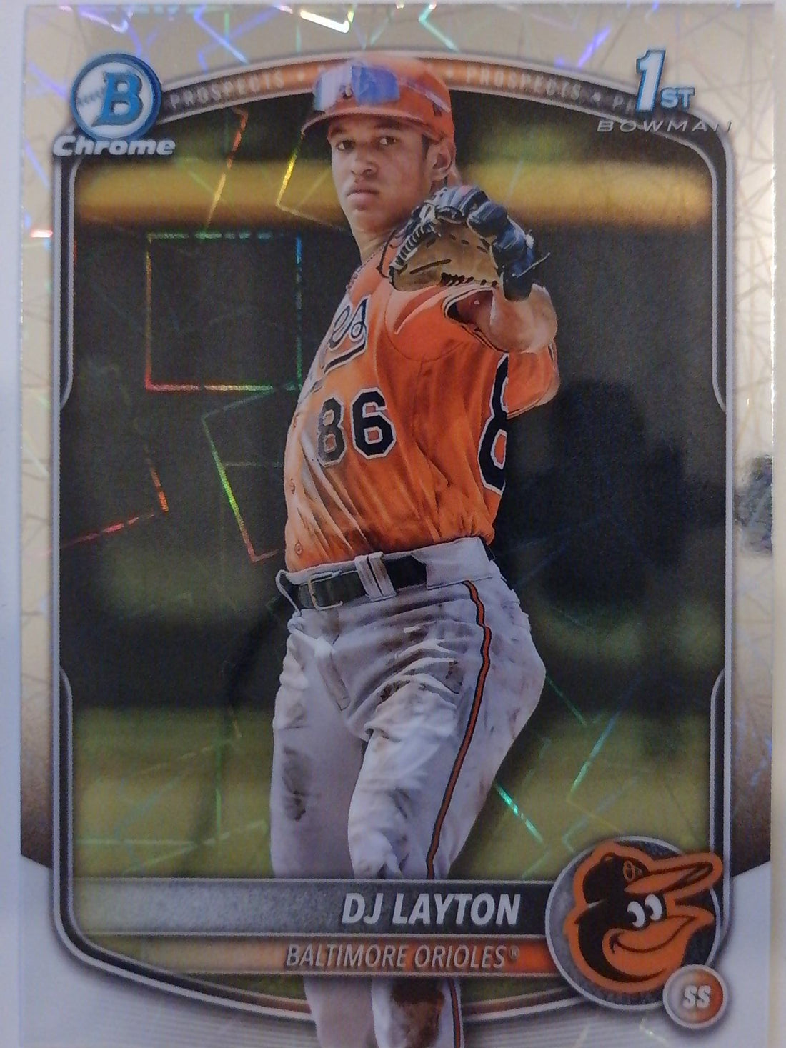 2025 Bowman Chrome Prospects Laser Refractor DJ Layton #BCP-252