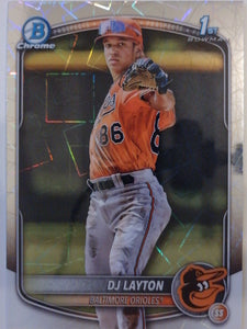 2025 Bowman Chrome Prospects Laser Refractor DJ Layton #BCP-252