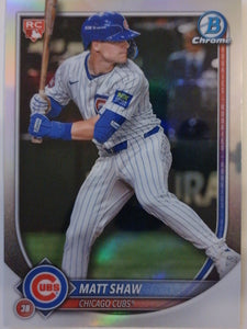 2025 Bowman Chrome Baseball Red Rookie Matt Shaw #46 RC