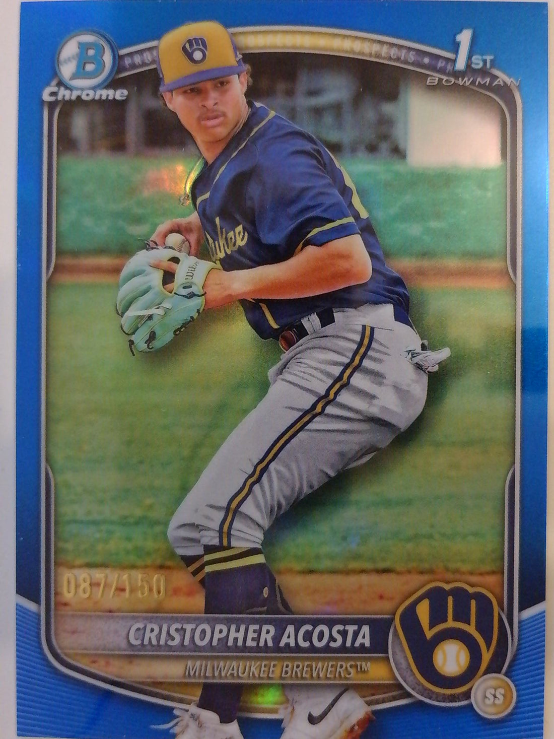 2025 Bowman Chrome Prospects Blue 087/150 Cristopher Acosta #BCP-176
