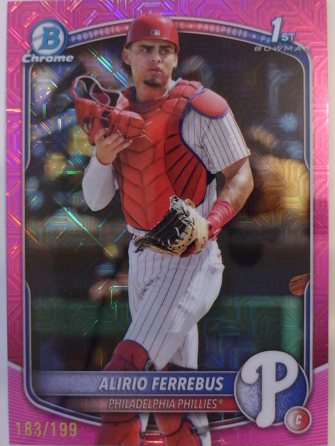 2025 Bowman Chrome Prospects Pink Mojo 183/199 Alirio Ferrebus #BCP-198