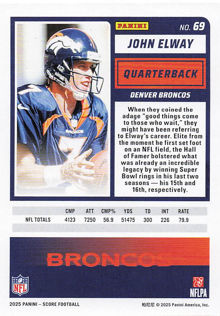 2025 Score Football John Elway #69