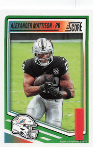 2025 Score Football Alexander Mattison #112