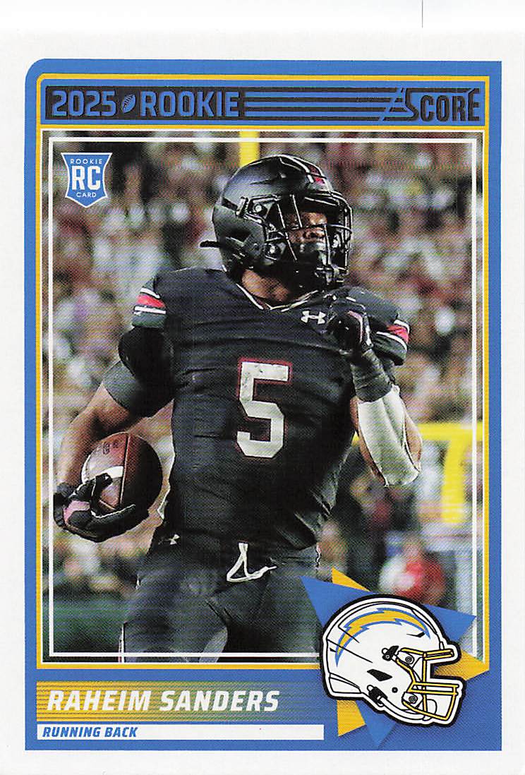 2025 Score Football Raheim Sanders #45 Rookie