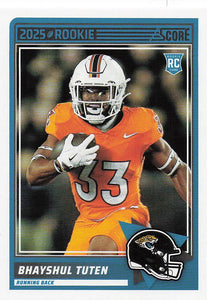 2025 Score Football Bhayshul Tuten #80 Rookie