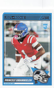2025 Score Football Princely Umanmielen #86 Rookie