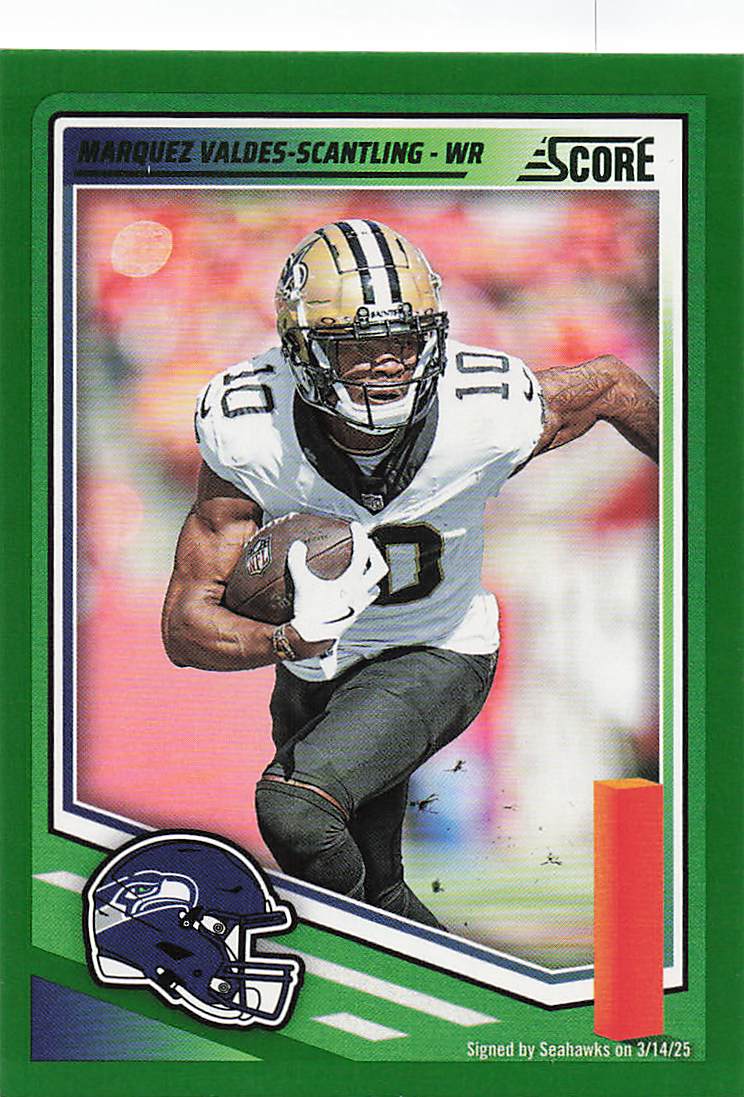 2025 Score Football Green Marquez Valdes-Scantling #155