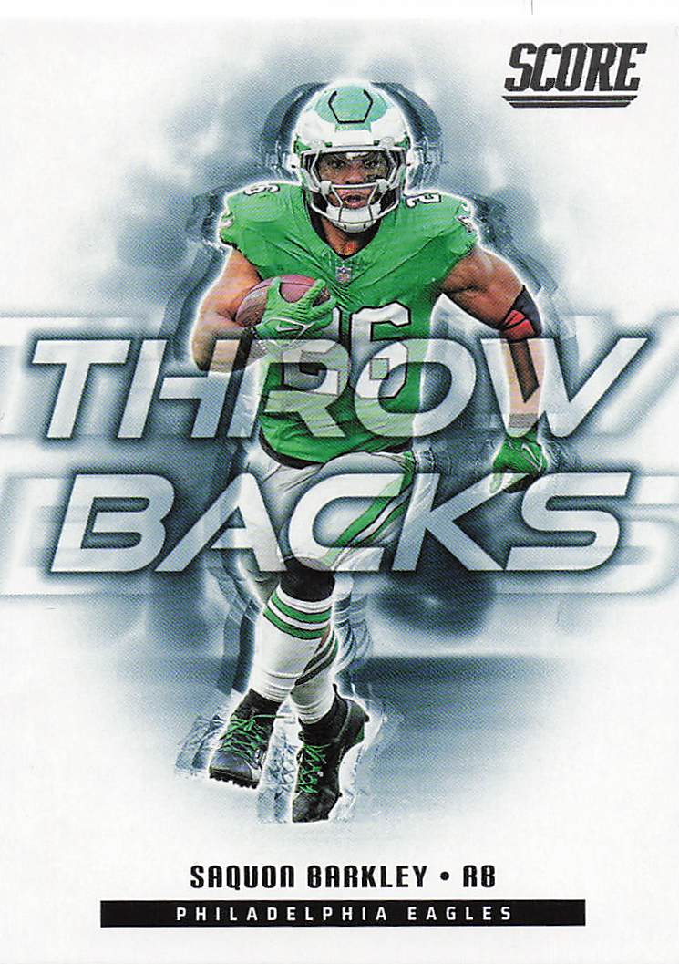 2025 Score Football Throwbacks Saquon Barkley #1