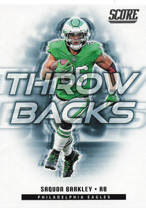 2025 Score Football Throwbacks Saquon Barkley #1