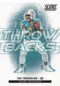 2025 Score Football Throwbacks Tua Tagovailoa #22