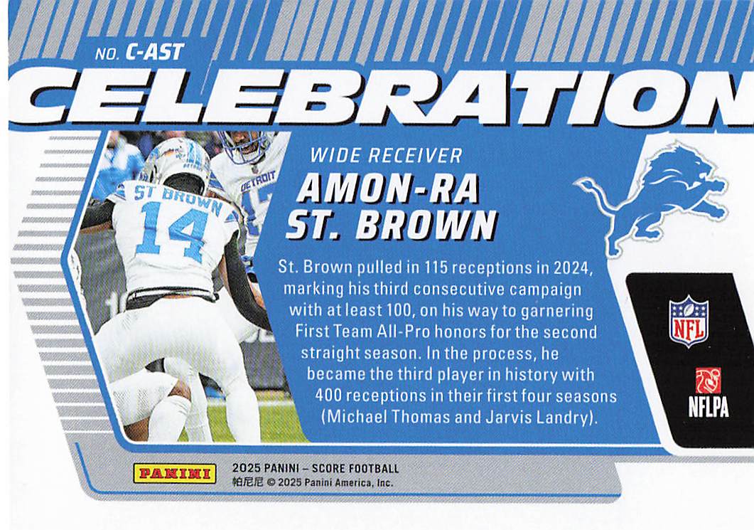 2025 Score Football Celebration Amon-Ra St. Brown #C-AST