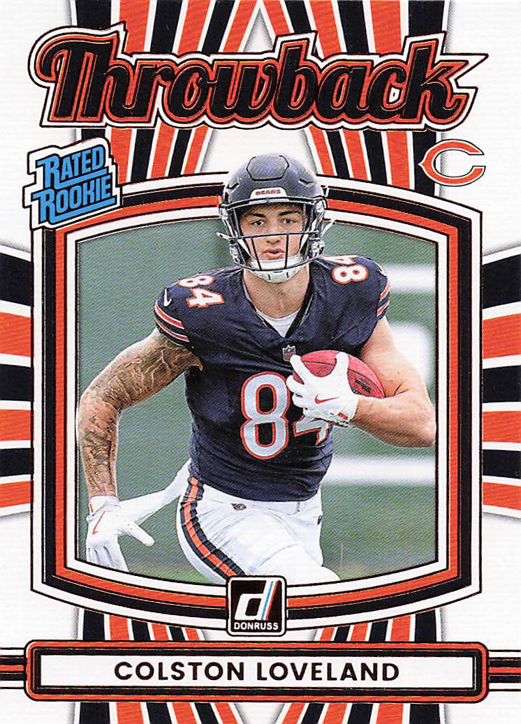 2025 Donruss Football Rated Rookies Throwback Colston Loveland #8
