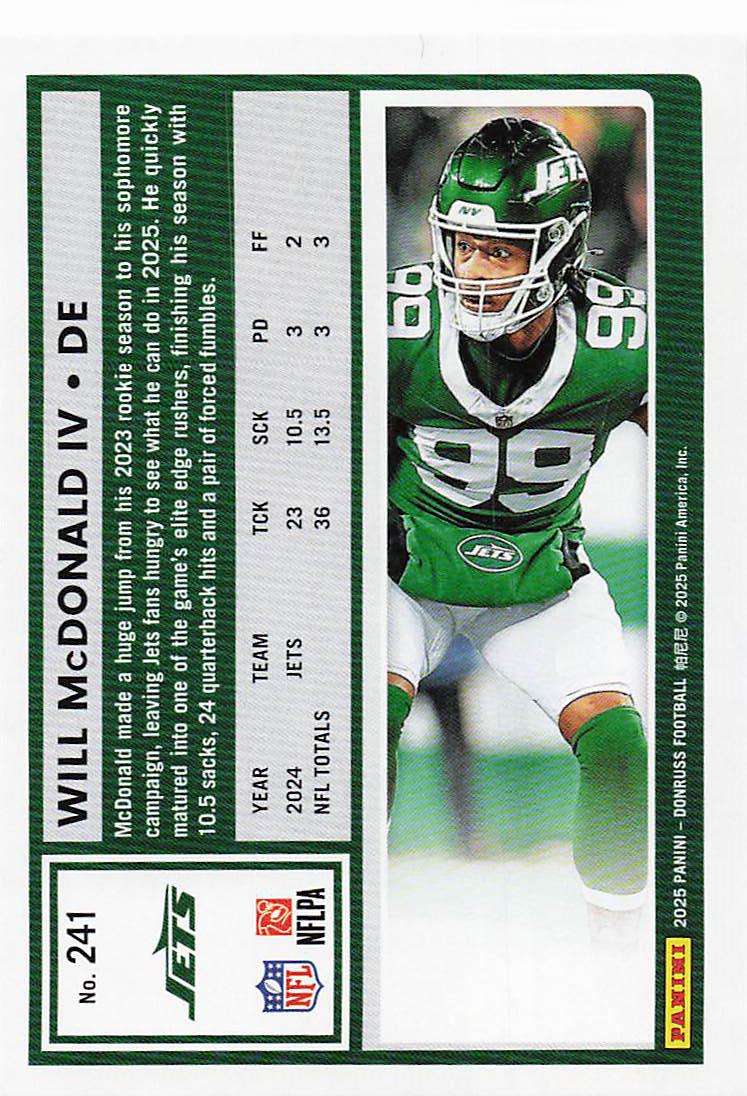 2025 Donruss Football Press Proofs Red Will McDonald IV #241