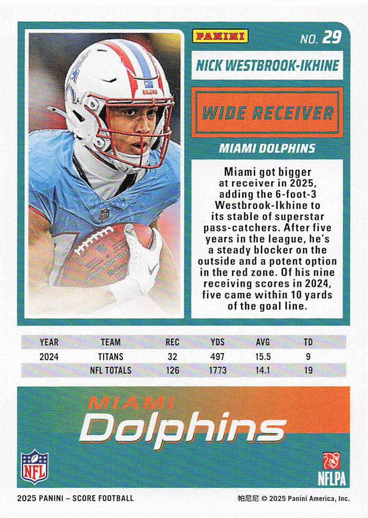 2025 Score-A-Treat Football Nick Westbrook-Ikhine #29