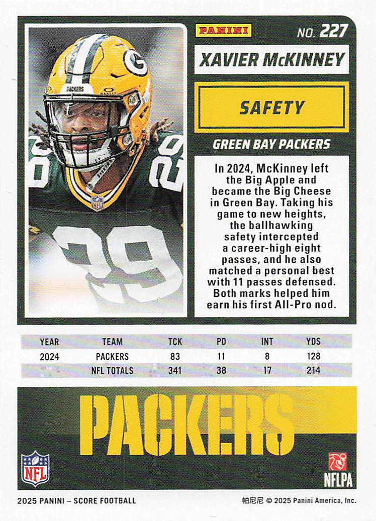 2025 Score-A-Treat Football Xavier McKinney #227