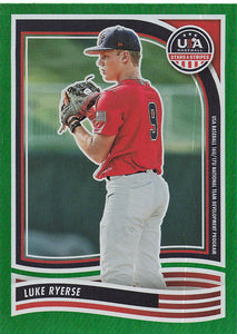 2024 Panini Stars & Stripes USA Baseball Baseball Green Luke Ryerse #127
