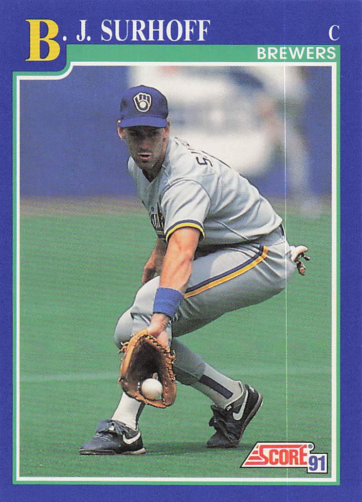 1991 Score Baseball B.J. Surhoff #477