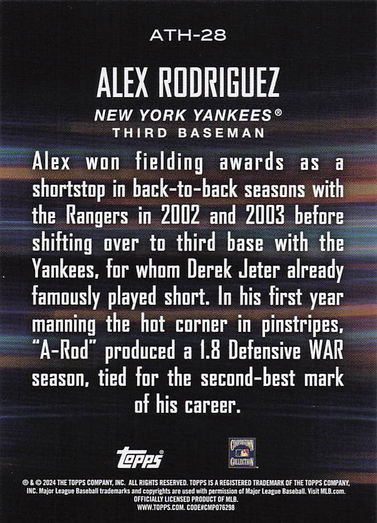 2024 Topps Baseball Around the Horn Alex Rodriguez #ATH-28