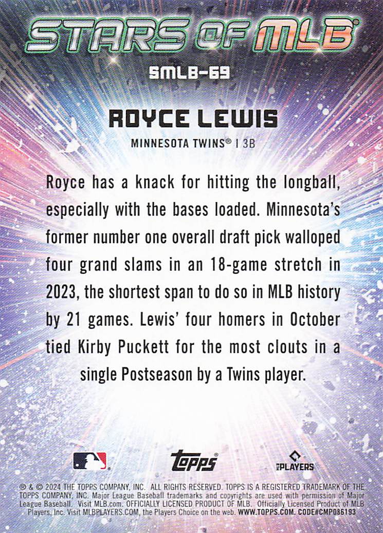 2024 Topps Update Baseball Stars of MLB Chrome Royce Lewis #CSMLB-69
