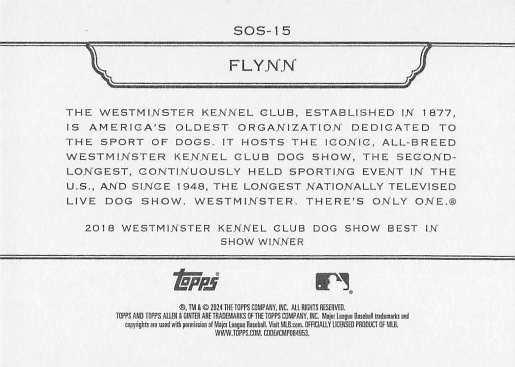 2024 Topps Allen & Ginter The Westminster Kennel Club Flynn #SOS-15