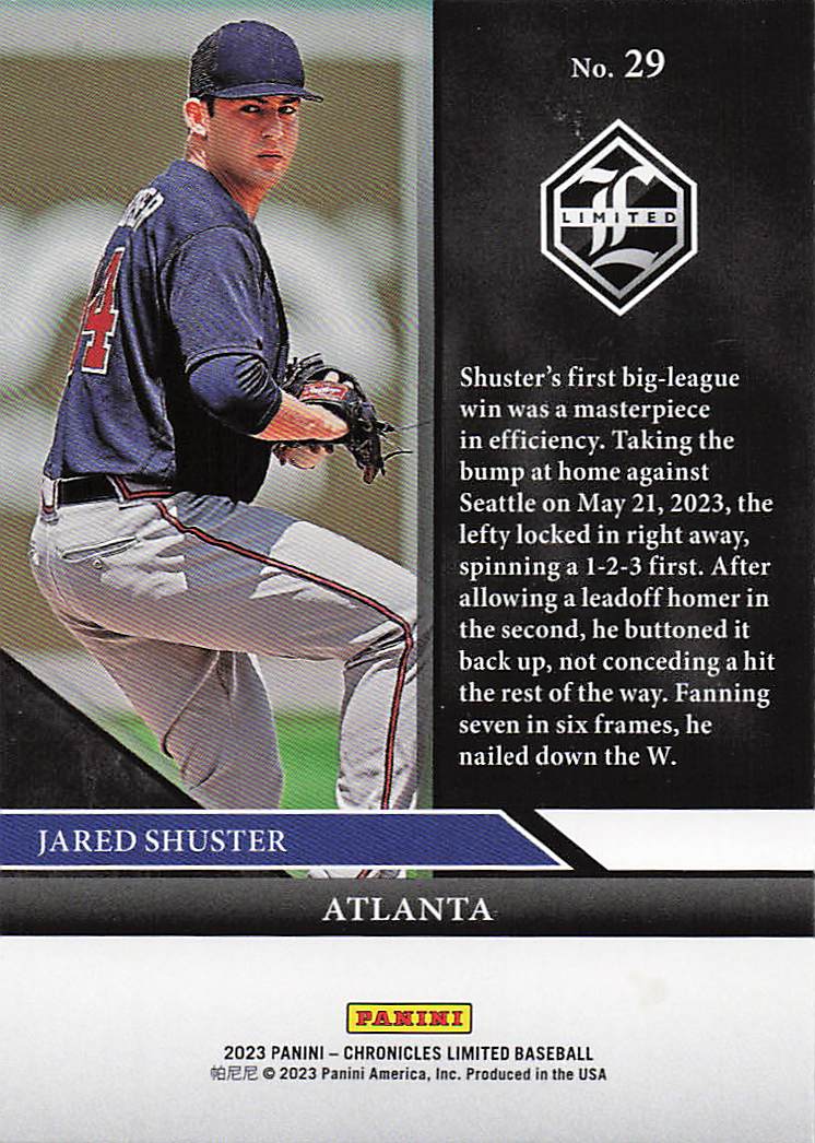 2023 Panini Chronicles Baseball Limited Jared Shuster #29