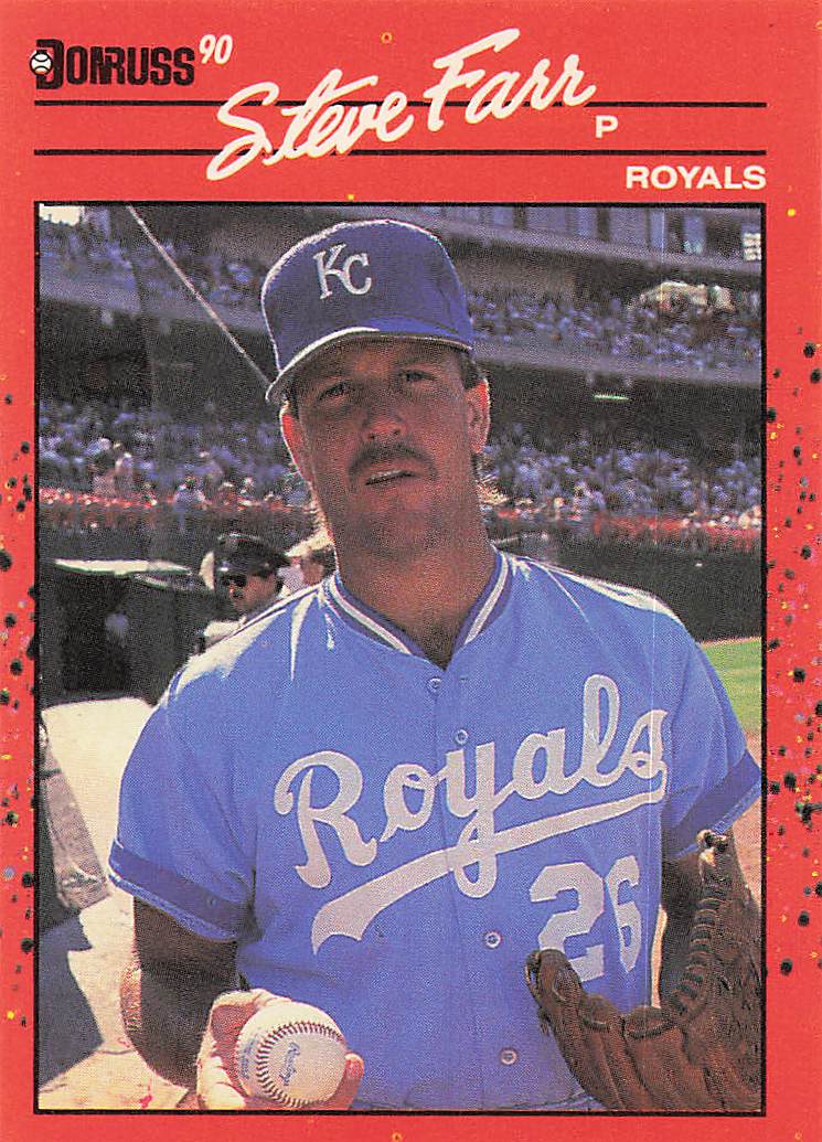 1990 Donruss Baseball Steve Farr #356c