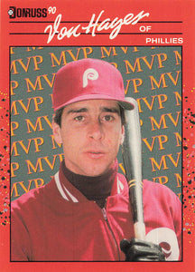1990 Donruss Baseball Bonus MVP's Von Hayes #BC-25