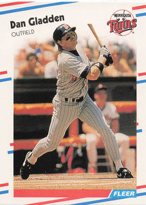 1988 Fleer Baseball Dan Gladden #12