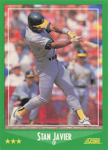 1988 Score Baseball Stan Javier #367