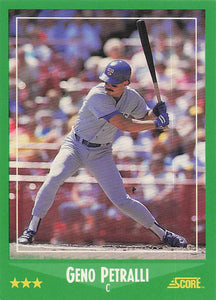 1988 Score Baseball Geno Petralli #373