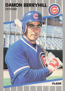 1989 Fleer Baseball Damon Berryhill #418
